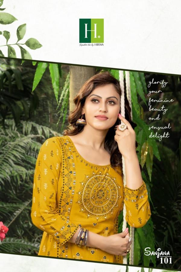 Hirwa Sajana Rayon Slub Exclusive Designer Kurti Collection